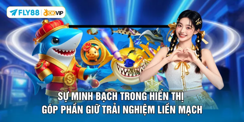 Sự minh bạch trong hiển thị góp phần giữ trải nghiệm liền mạch